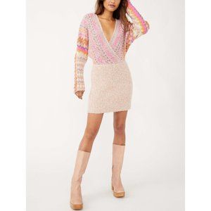 Free People Multicolor Knit Mini Dress